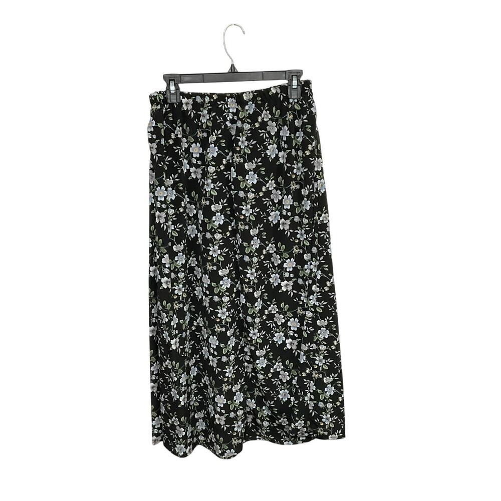 Early 90s VTG Floral Maxi Skirt Size 14 Large Elastic Waist Cottagecore - Picture 2 of 7